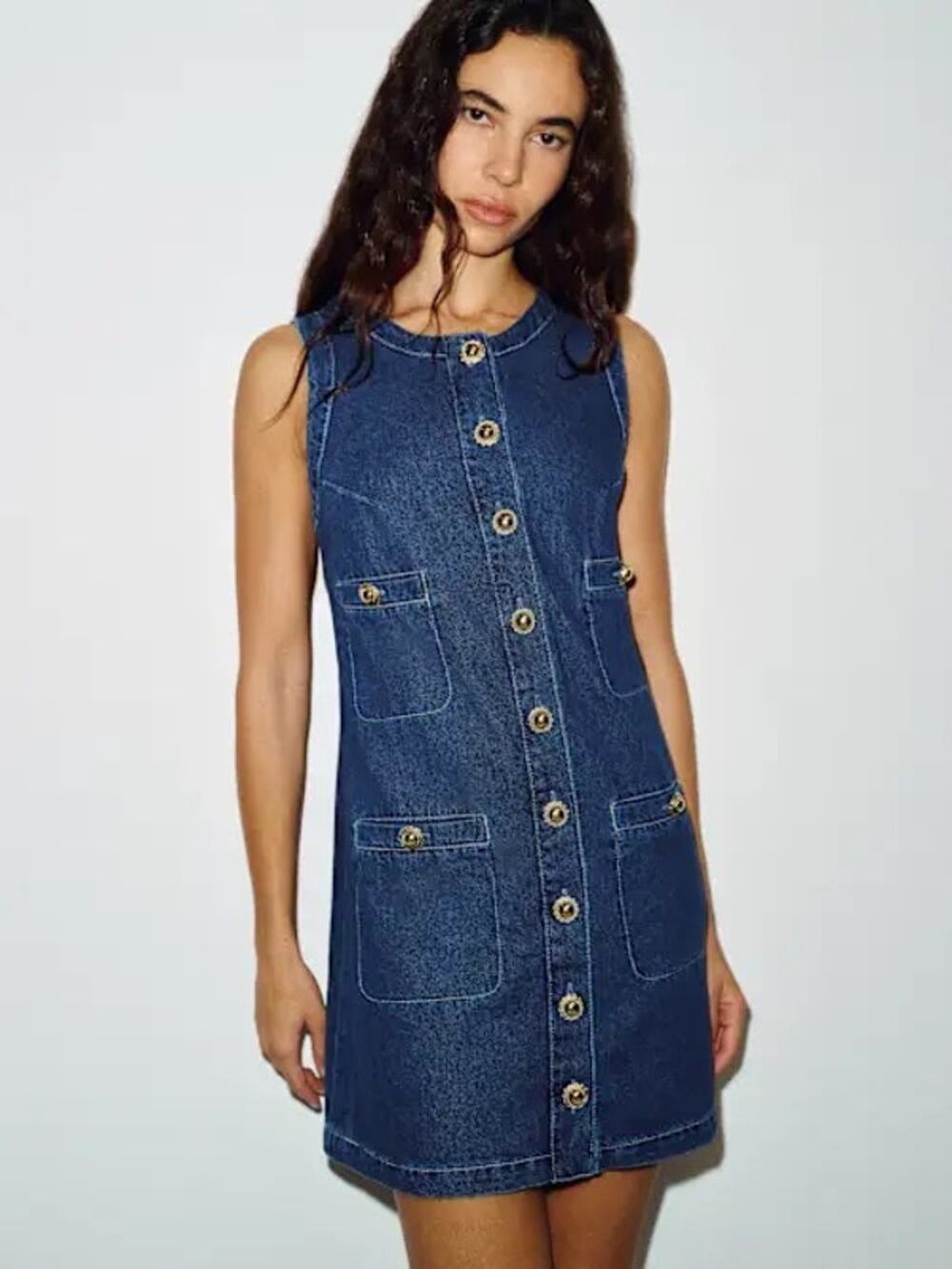 Reformation Tropez Denim Mini Dress Salinas
